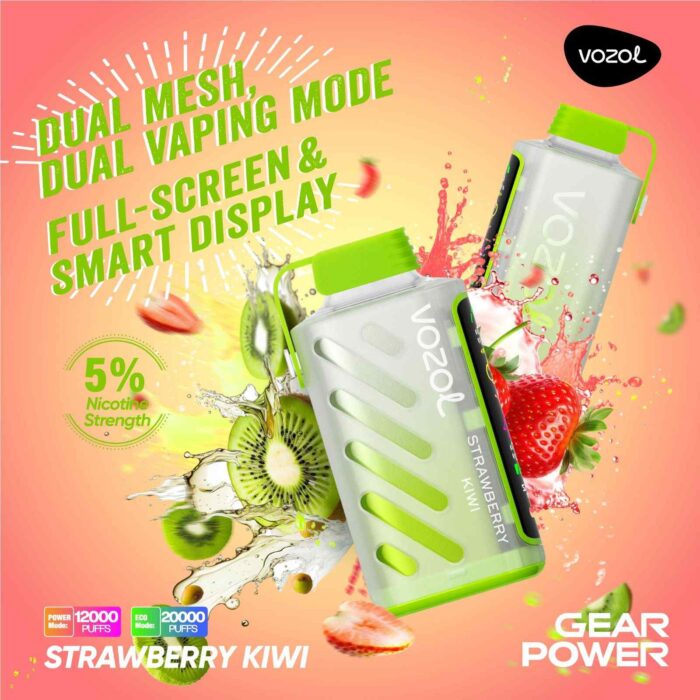 vozol gear power 20000 puffs price in dubai STRAWBERRY KIWI