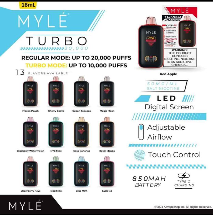 MYLE Turbo 20000 Puffs