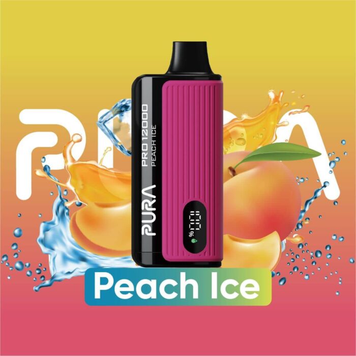 PURA PRO 12000 Puffs Price in Dubai Peach ice