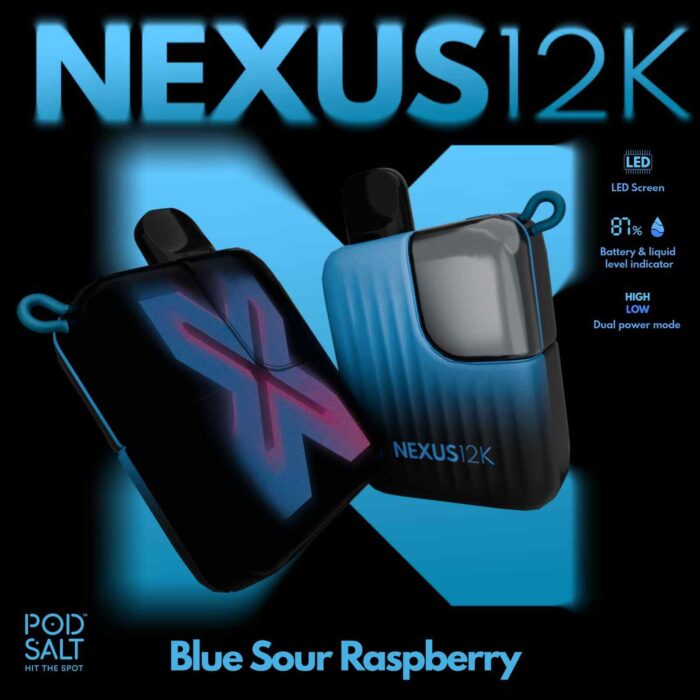 POD SALT Nexus 12000 Puffs Price in Dubai BLUE SOUR RASPBERRY