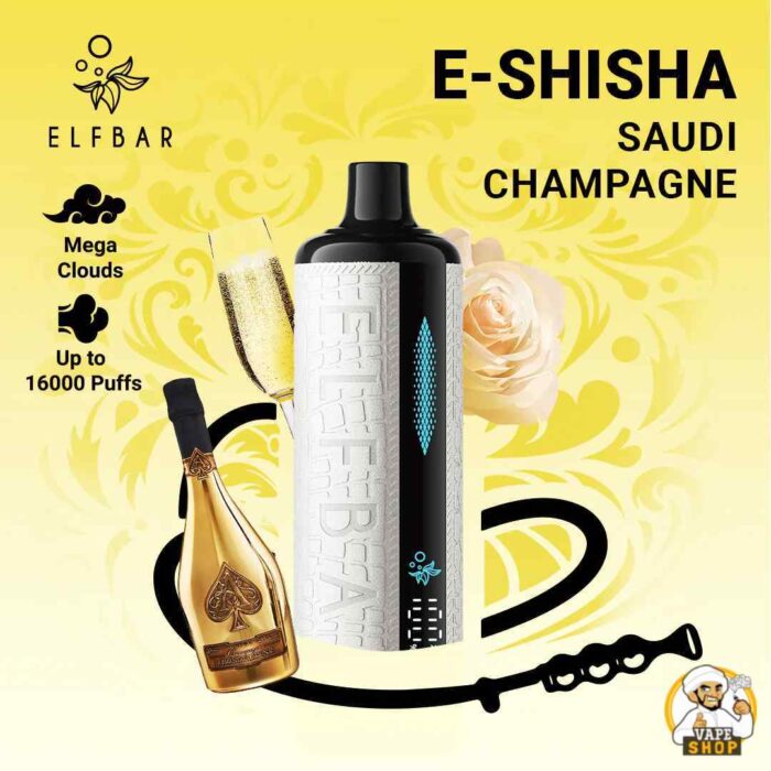 ELF BAR E SHISHA 16000 Puffs Price in Dubai SAUDI CHAMPAGENE