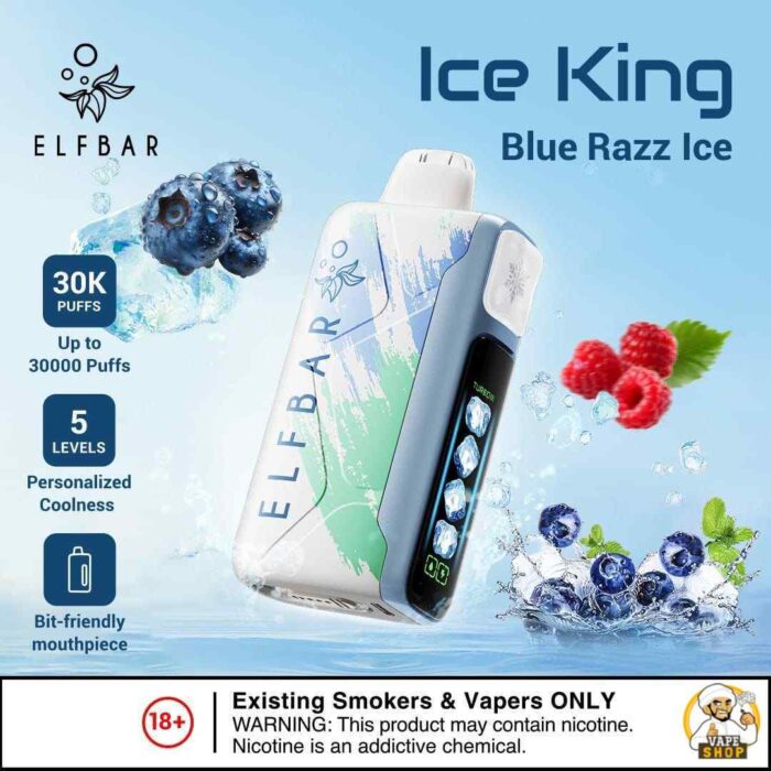 ELF BAR ICE KING 30000 PRICE IN DUBAI BLUE RAZZ ICE