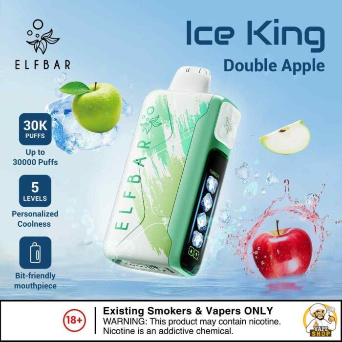 ELF BAR ICE KING 30000 PRICE IN DUBAI DOUBLE APPLE