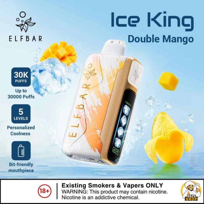 ELF BAR ICE KING 30000 PRICE IN DUBAI DOUBLE MANGO