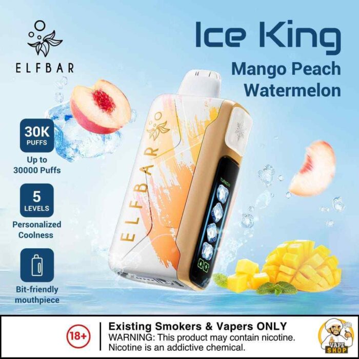 ELF BAR ICE KING 30000 PRICE IN DUBAI MANGO PEACH WATERMELON