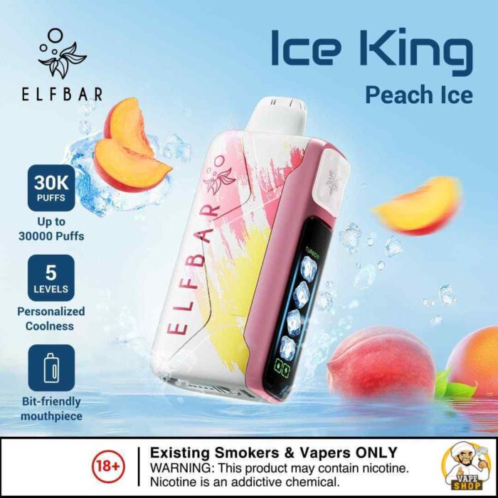 ELF BAR ICE KING 30000 PRICE IN DUBAI PEACH ICE