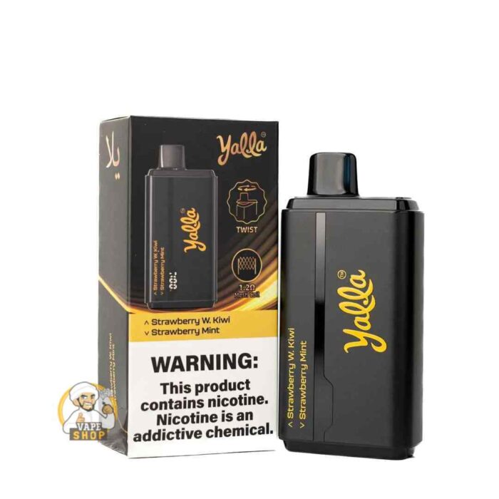 YALLA 24000 PUFFS PRICE IN DUBAI STRAWBERRY W.KIWI - STRAWBERRY MINT