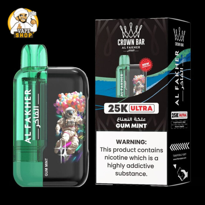 AL FAKHER Crown Bar Ultra 25000 Puffs GUM MINT