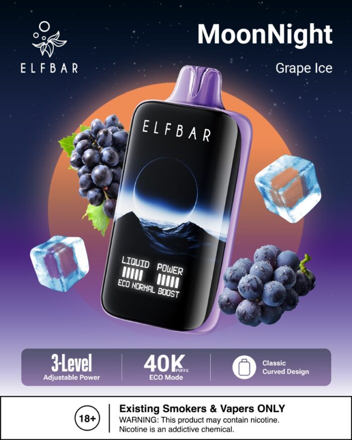 ELF BAR MOON NIGHT 40000 GRAPE ICE
