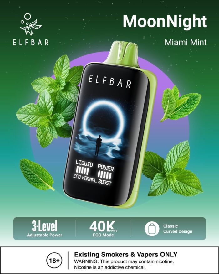 ELF BAR MOON NIGHT 40000 MIAMI MINT
