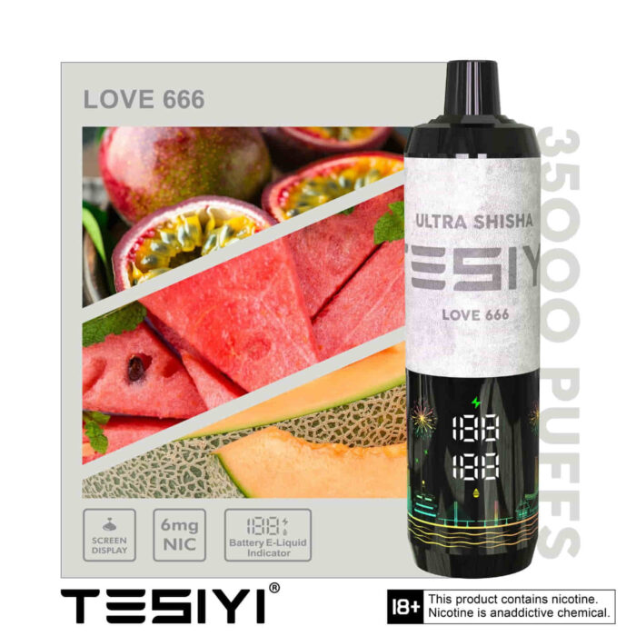 TESYI ULTRA SHISHA 35000 PUFFS LOVE 666