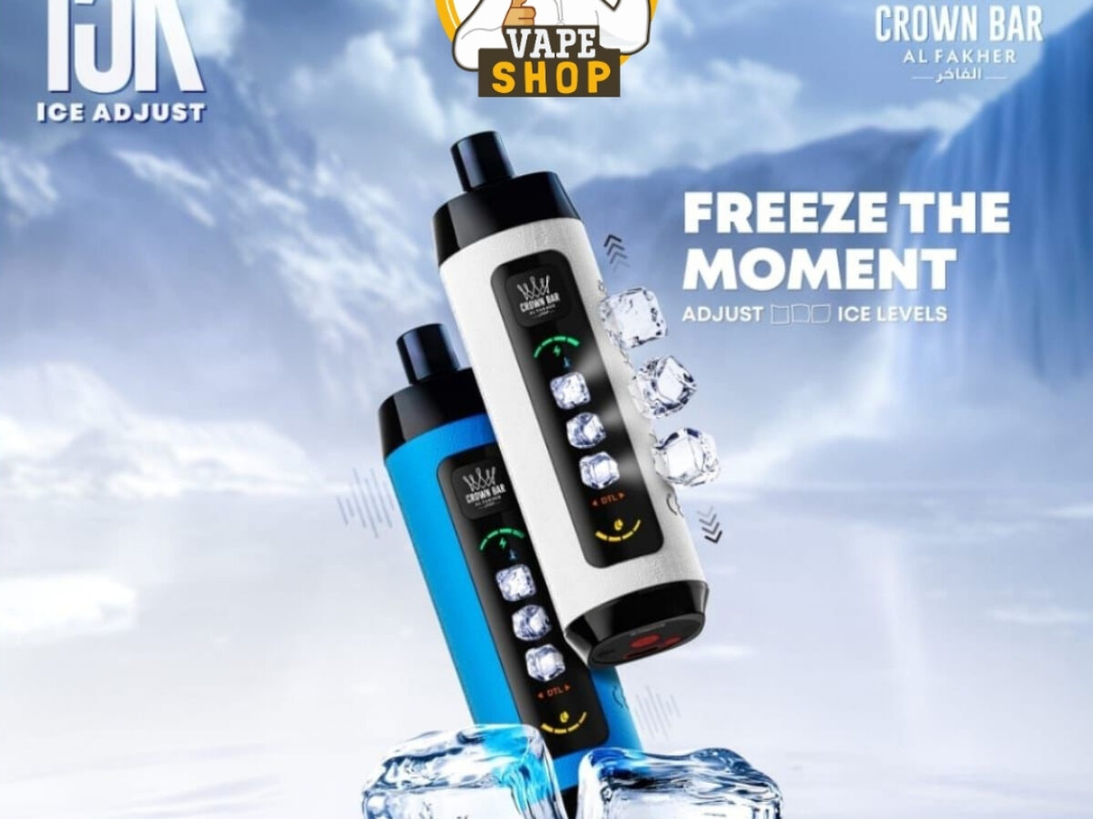 CROWN BAR ADJUSTABLE ICE AL FAKHER 15000 PUFFS CROWN BAR ADJUSTABLE ICE AL FAKHER 15000 PUFFS