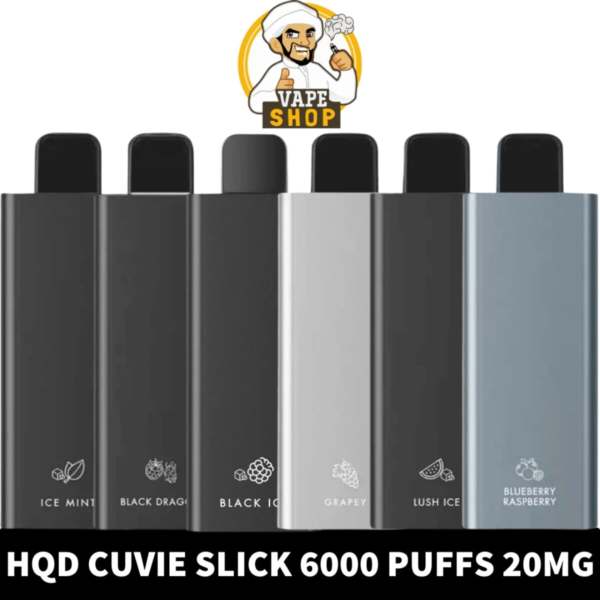 HQD CUVIE SLICK 6000 PUFFS 20MG NICOTINE IN DUBAI