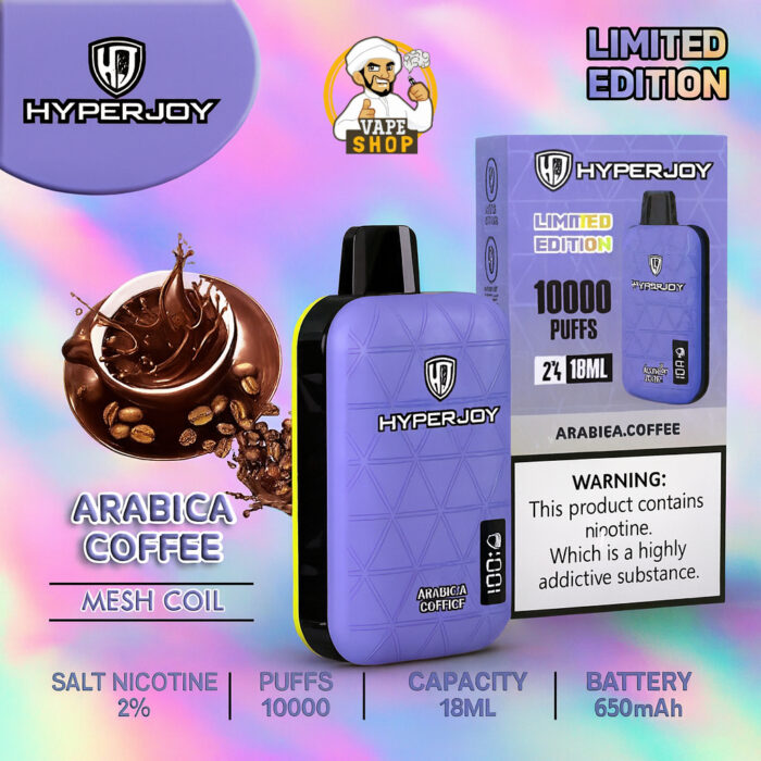 HYPERJOY Limited Edition 10000 Puffs Disposable Vape Arabica Coffee