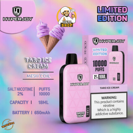 HYPERJOY Limited Edition 10000 Puffs Disposable Vape Taro Ice Cream