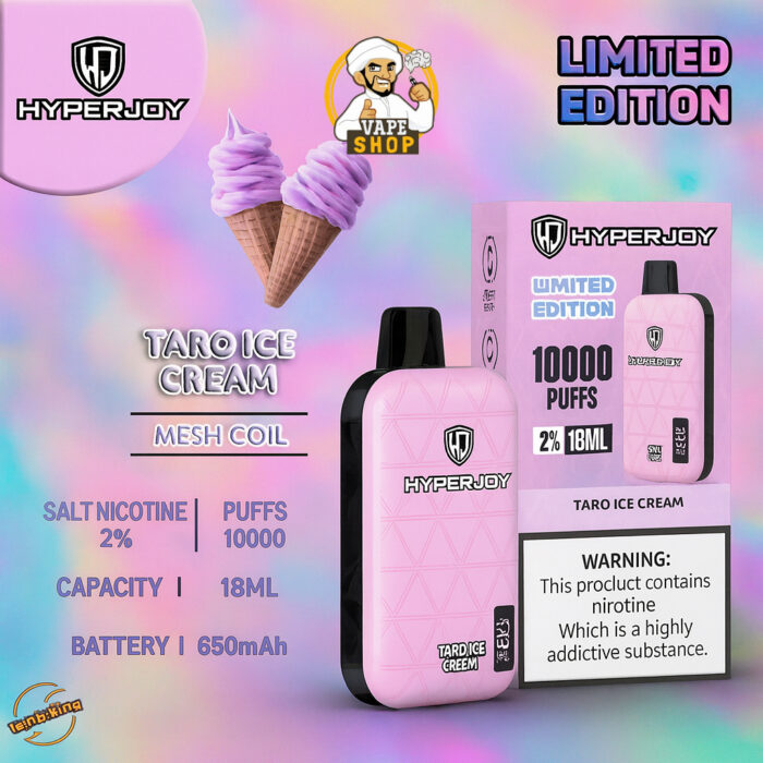 HYPERJOY Limited Edition 10000 Puffs Disposable Vape Taro Ice Cream