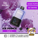 Geek Bar Ice Prince Up To 50000 Puffs 50mg Nicotine Disposable Grape Ice