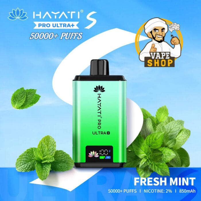 Hayati Pro Ultra Plus 50000 Puffs 20MG Nicotine Fresh Mint