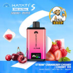 Hayati Pro Ultra Plus 50000 Puffs 20MG Nicotine Straw Cranberry Cherry Cherry Ice