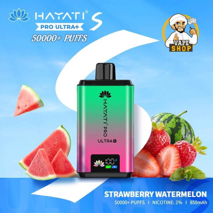 Hayati Pro Ultra Plus 50000 Puffs 20MG Nicotine Strawberry Watermelon