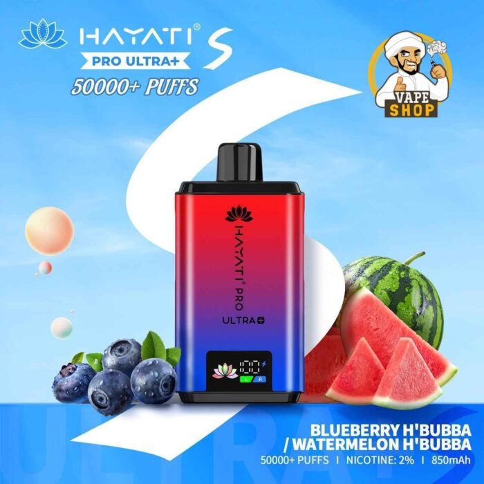 Hayati Pro Ultra Plus 50000 Puffs 20MG Nicotine Watermelon H’gum
