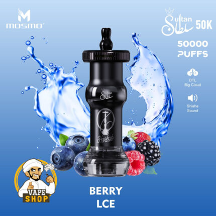 Mosmo Sultan 50000 Puffs DTL 0.3 Nicotine Hookah Berry Ice