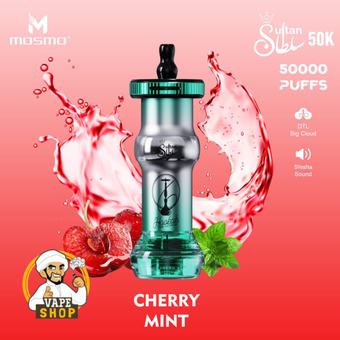 Mosmo Sultan 50000 Puffs DTL 0.3 Nicotine Hookah Cherry Mint