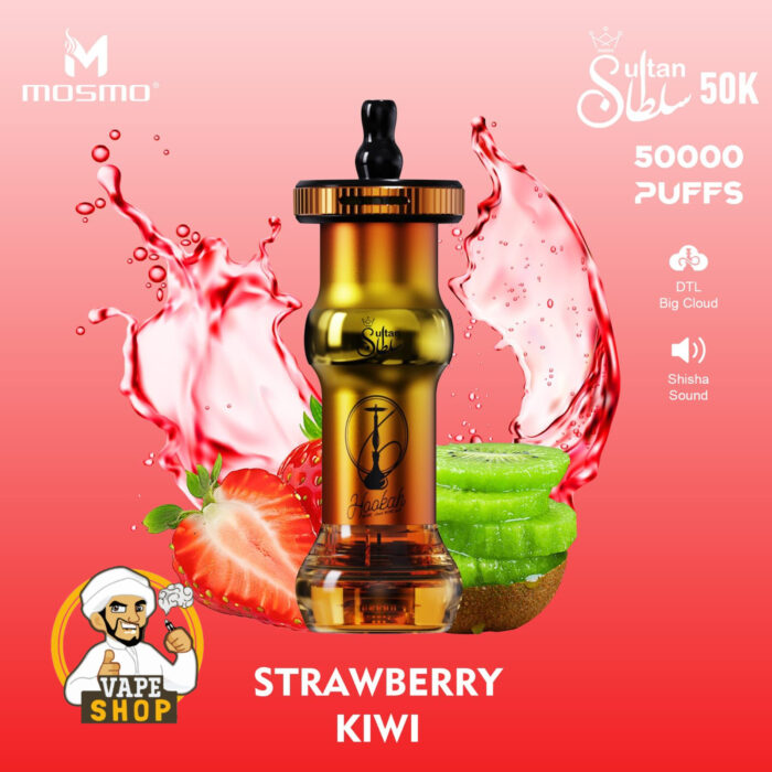 Mosmo Sultan 50000 Puffs DTL 0.3 Nicotine Hookah Strawberry Kiwi