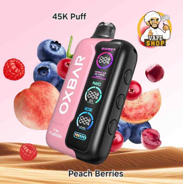 Oxbar TRI Fusion 45000 Puffs 50mg Nicotine Peach Berries