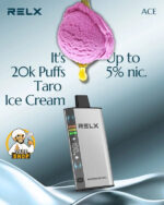 RELX Ace 20000 Puffs Disposable Vape Taro Ice Cream
