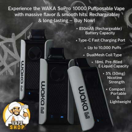 WAKA Sopro 10000 Puff Disposable Vape with 12 Flavors