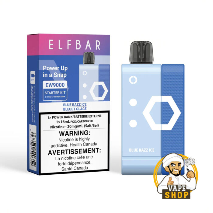 ELF BAR EW9000 Prefilled Pod Kit 9000 Puffs Blue Razz Ice