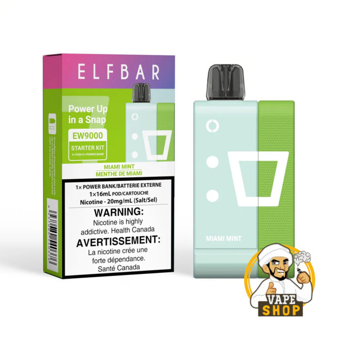 ELF BAR EW9000 Prefilled Pod Kit 9000 Puffs Miami Mint
