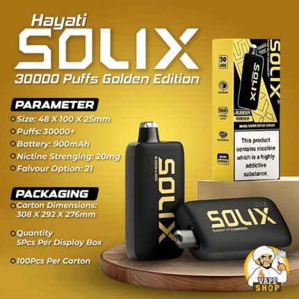 Hayati Solix 30000 Puffs 50MG Nicotine Disposable