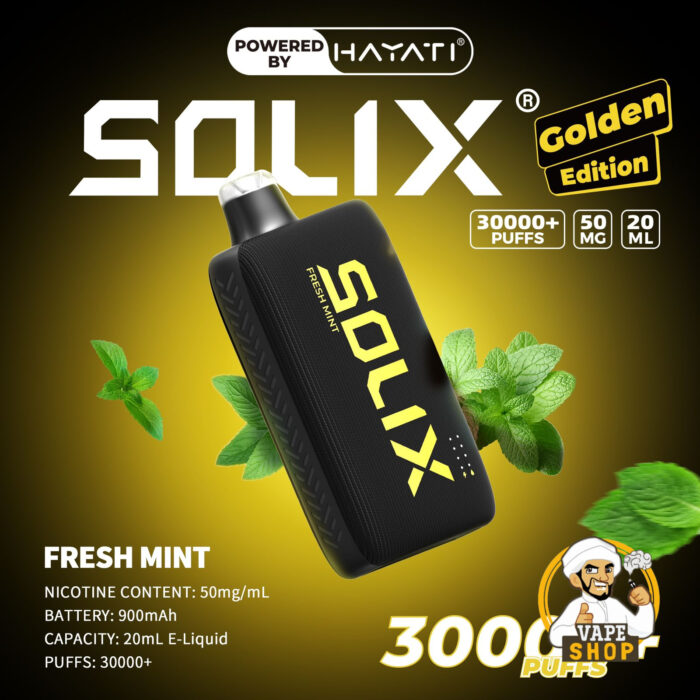 Hayati Solix 30000 Puffs 50MG Nicotine Disposable Vape Fresh Mint