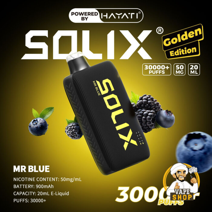 Hayati Solix 30000 Puffs 50MG Nicotine Disposable Vape Mr. Blue