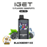 IGET Bar Pro 10000 Puffs 50MG Nicotine Disposable Vape Blackberry Ice