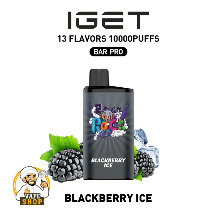 IGET Bar Pro 10000 Puffs 50MG Nicotine Disposable Vape Blackberry Ice