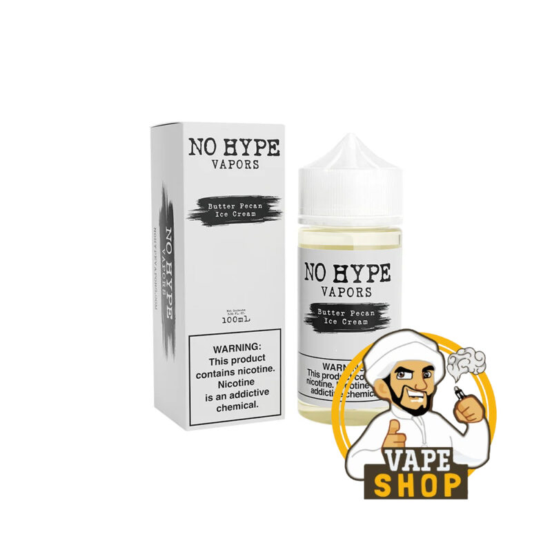 No Hype Vapors Saltnic 30ml E-Liquid Butter Pecan Ice Cream