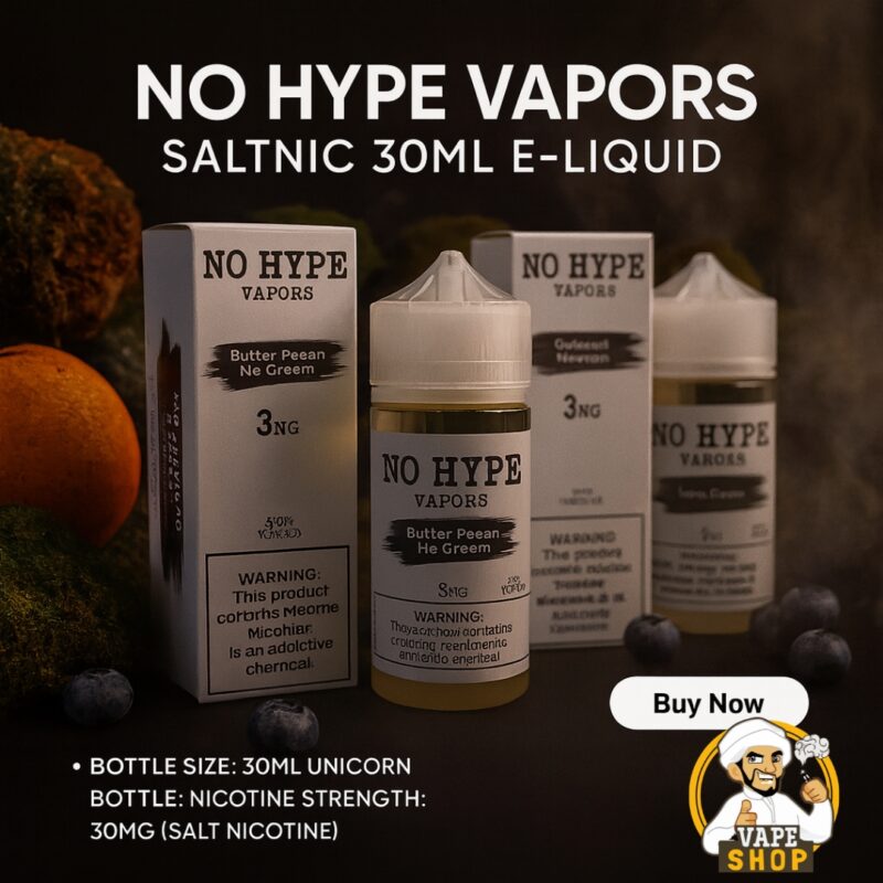 No Hype Vapors Saltnic 30ml E-Liquid In Dubai