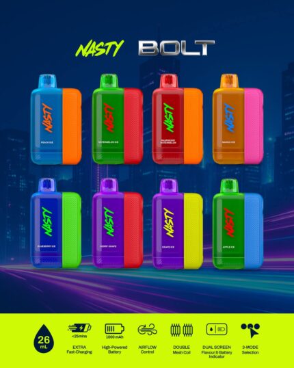 Nasty Bolt 50000 Puffs 50MG Nicotine In Dubai