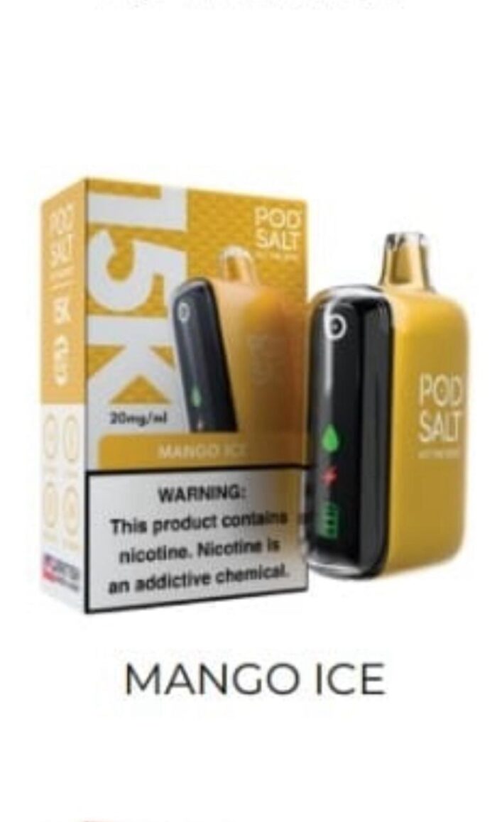 Podsalt 15000 Puffs 20mg Nicotine Disposable Mango Ice
