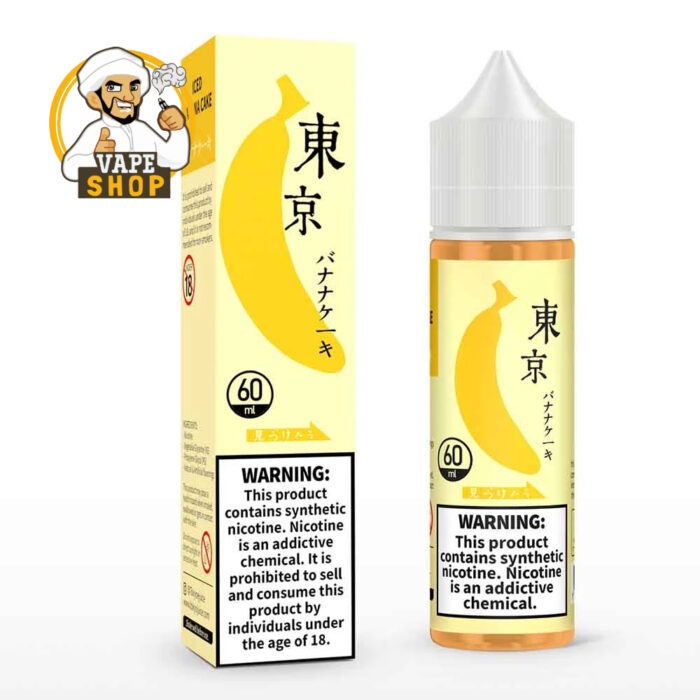 Tokyo E-liquid 60ml 0mg Nicotine Iced Banana Cake