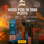 Vgod Pod 1k 1500 Puffs 50MG Nicotine Disposable Vape