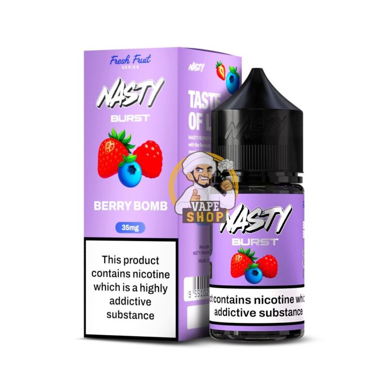 Nasty Burst Salt E liquid Berry Bomb