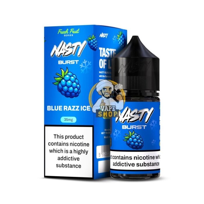 Nasty Burst Salt E liquid Blue Razz Ice