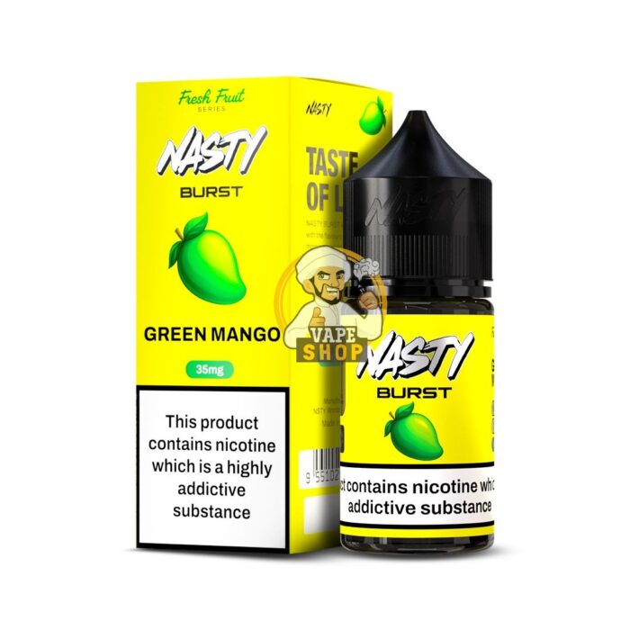 Nasty Burst Salt E liquid Green Mango