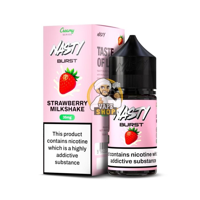 Nasty Burst Salt E liquid Strawberry Milkshake
