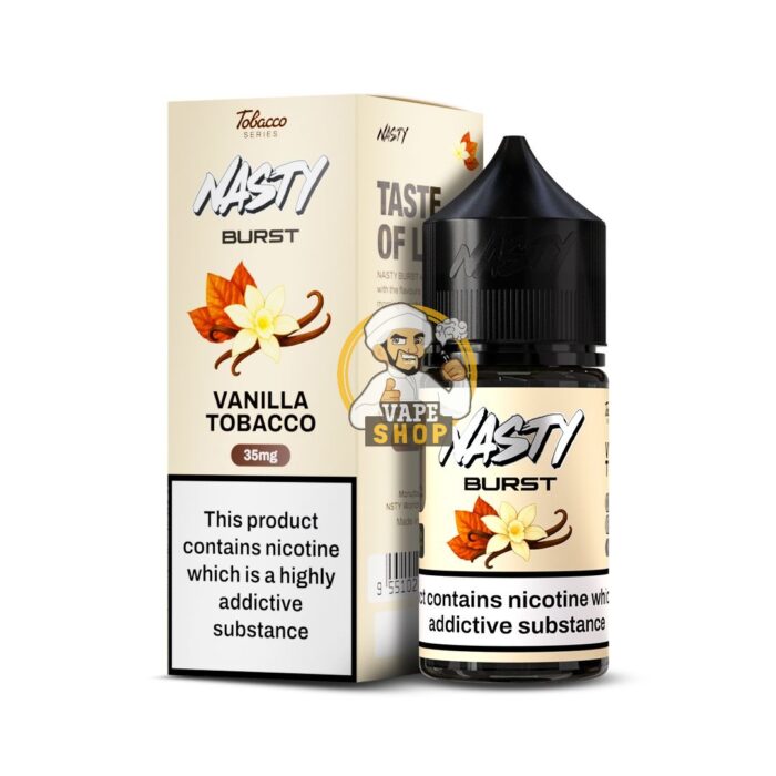 Nasty Burst Salt E liquid Vanilla Tobacco