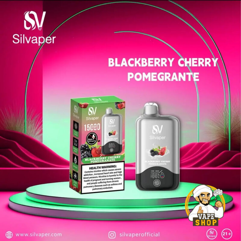 Silvaper-15000-Puffs-Disposable-Vape-Blackberry-Cherry-Pomegranate